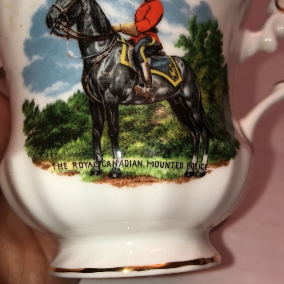 Vintage Queen’s Centenary Dear Royal Canadian Mounted Police cup and saucer - Picture 2 of 13